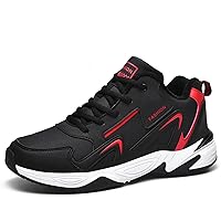Mens Winter Plush Basketball Shoes Lightweight Breathable High Top Sneakers Mens Running Non-Slip Sport Athletic Trainers