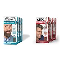 Mustache & Beard, Beard Dye for Men with Brush Included for Easy Application & Easy Comb-In Color Mens Hair Dye, Easy No Mix Application with Comb Applicator