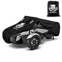 ClawsCover Can-Am Spyder Cover Waterproof Outdoor,Heavy Duty Anti-Fade Tear-Proof Polyester,Compatible with 2010-2024 Can-Am Spyder RT/RT Limited/RT SEA-to-Sky-111.5Lx61.2Wx57.6H Inch