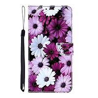 for Samsung Galaxy A32 5G Wallet Case with Credit Card Holder, Flip Book PU Leather Protective Magnetic Cover for Samsung A32 5G Phone Case-Chrysanthemum