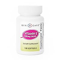 Vitamin E Supplement 180 mg (400 IU) Softgels, Supports Skin, Brain & Immune Health, 100 Count (Pack of 1)