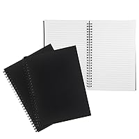 3 Pack College Ruled Notebook, Soft Black Cover Spiral Notebook, Memo Notepad Sketchbook, Students Office Business Diary Spiral Book Journal,100 Pages, 50 Sheets, 7.5 x 5.1 Inch