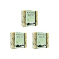 Peppermint 3-pack Bar Soap - Moisturizing and Soothing Soap for Your Skin - Hand Crafted Using Plant-Based Ingredients - Made in California 4oz Bar