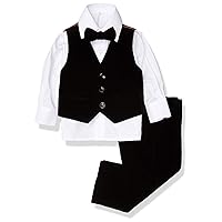 Isaac Mizrahi Baby Boys' 4-Piece Velvet Vest Set