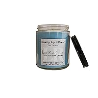 Downy April Fresh - Our Version, Highly Scented Candle, 100% Soy Wax, Smokeless, With Essential Oils, 8 Ounces, Non Toxic, Eco Wick, Long Lasting
