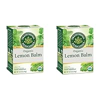 Traditional Medicinals Organic Lemon Balm Herbal Tea, Calming and Supports Digestion, (Pack of 2) - 16 Tea Bags