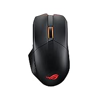 ASUS ROG Chakram X Origin Gaming Mouse, Tri-Mode connectivity (2.4GHz RF, Bluetooth, Wired), 36000 DPI Sensor, 11 programmable Buttons, Detachable Joystick, Paracord Cable, Black (Renewed)