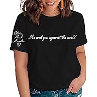 NAZENTI Grandma Wears Her Heart On Her Sleeve Shirt - Mother Day Shirt, Custom Name on Sleeve Personalized Gift for Mommy Mom