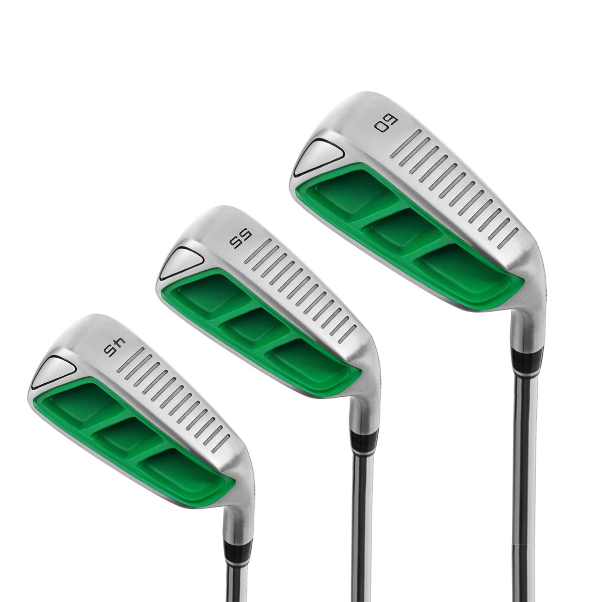 MAZEL Golf Chipper Wedge 45,55,60 Degree,Green,Bundle of 3