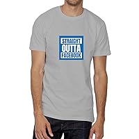 Straight Outta Facebook_005867 Funny Grey Shirt T-Shirt Tee Man's Gift for Him