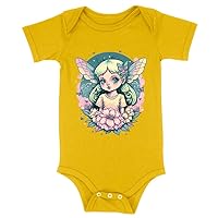 Fairy Print Baby Jersey Onesie - Fantasy Baby Bodysuit - Beautiful Baby One-Piece