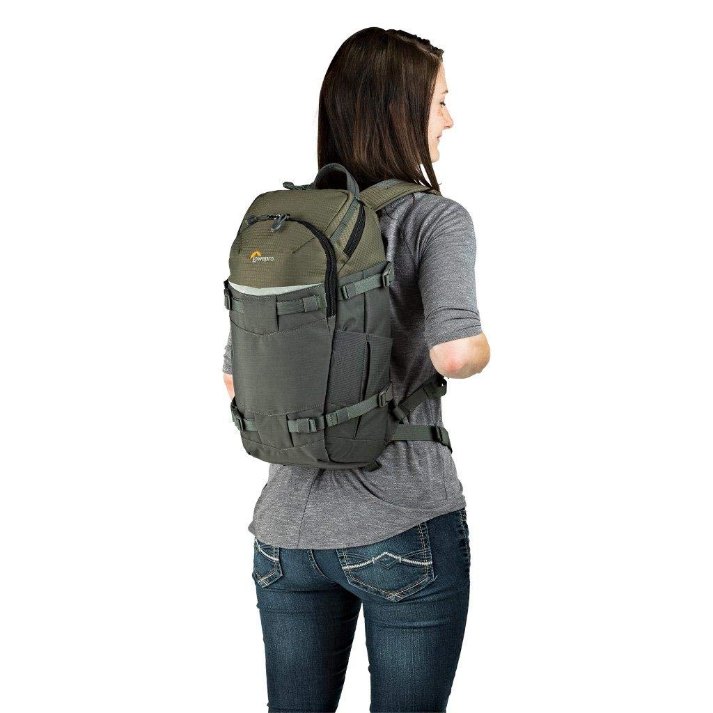 Lowepro LP37014-PWW, Flipside Trek BP 250 AW Backpack for Camera with ActiveZone Suspension System, Tablet Compartment, Grey/Dark Green