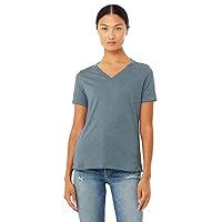 Bella Canvas Ladies' Relaxed Jersey V-Neck T-Shirt M Heather Slate
