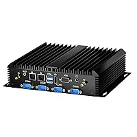 msecore Fanless Mini PC, Industrial Computer with Core i5-4200U 8G RAM 256G SSD, 1*HDMI 1*VGA, 6*COM RS232, Dual LAN, WiFi, Support Dual Display WOL, Windows 10 Pro