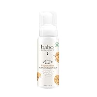 Babo Botanicals Sensitive Baby Fragrance-Free Newborn Foam Wash - Gentle Formula - Oat, Shea & Cocoa Butter - EWG Verified - Vegan - from Birth on