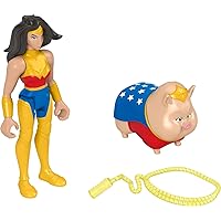 Fisher-Price DC League of Super-Pets Preschool Toys Wonder Woman & PB Poseable Figure & Accessory Set for Kids Ages 3+ Years