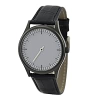 Slow Time Watch All Black Grey Face - Unisex Watch