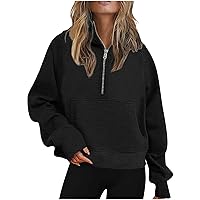 DOLKFU Womens Oversized Dupes Scuba Hoodie Pullover Sweater Long Sleeve Hoodie Sweatshirt Trendy Winter Y2K Ouffits Clothes