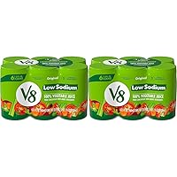 V8 Low Sodium Original 100% Vegetable Juice, 5.5 fl oz Can (Pack of 12)