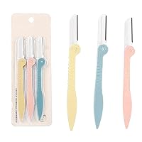 Women Eyebrow Trimmers Facial Shaver 3 Pack Face Facial Hair Remover Tool Remover Pen (Pink, One Size)