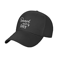 Tanned-and-Tipsy Baseball Cap Black Dad Hat for Men Women Outdoor Sport Trucker Hats Adjustable