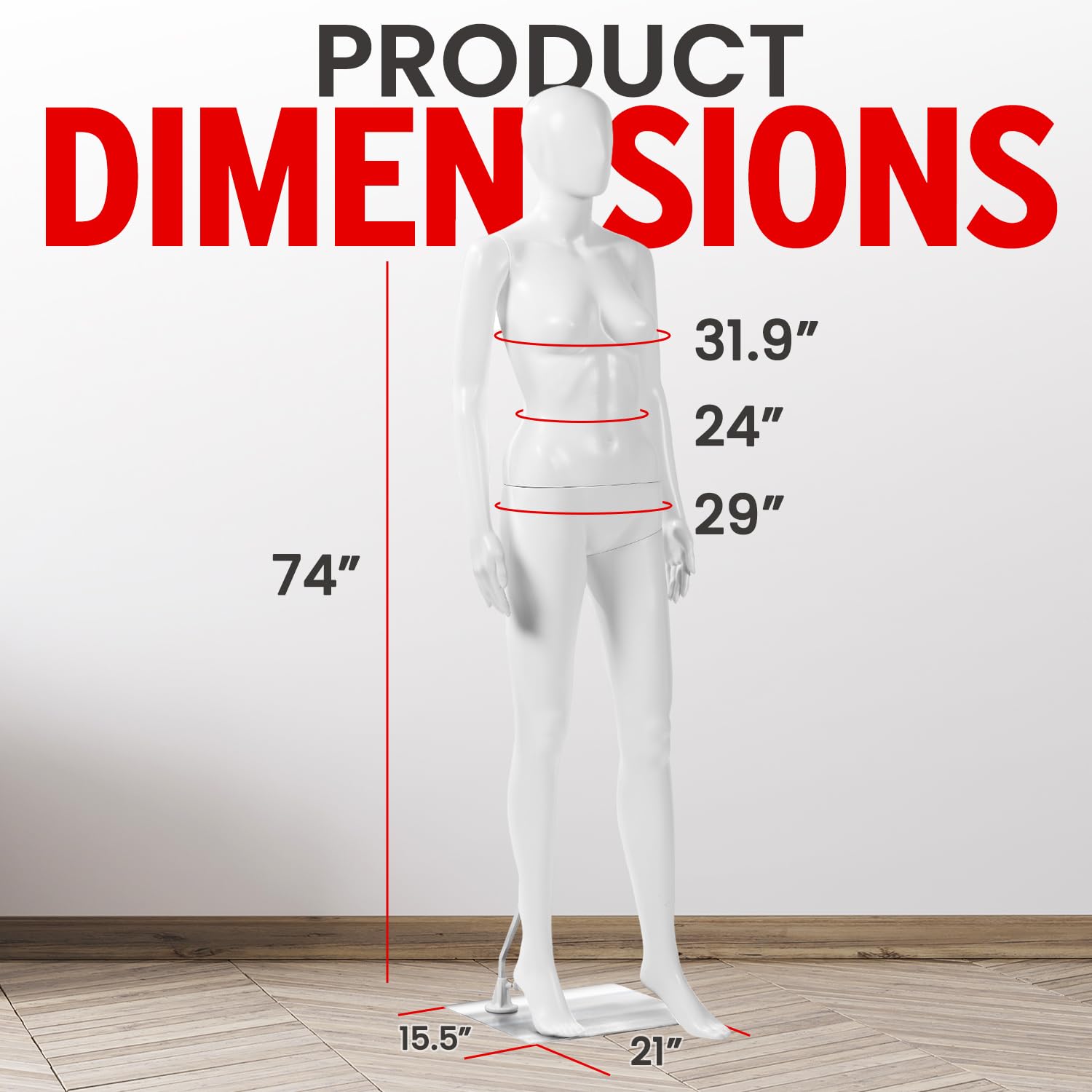 360° Flex Mannequin PP Dress Form with Vivid Expressions & Adjustable Posture - Easy Assembly, Durable Metal Base, Fits All Garments - No Tool Required, Turnable Head & Flexible Limbs
