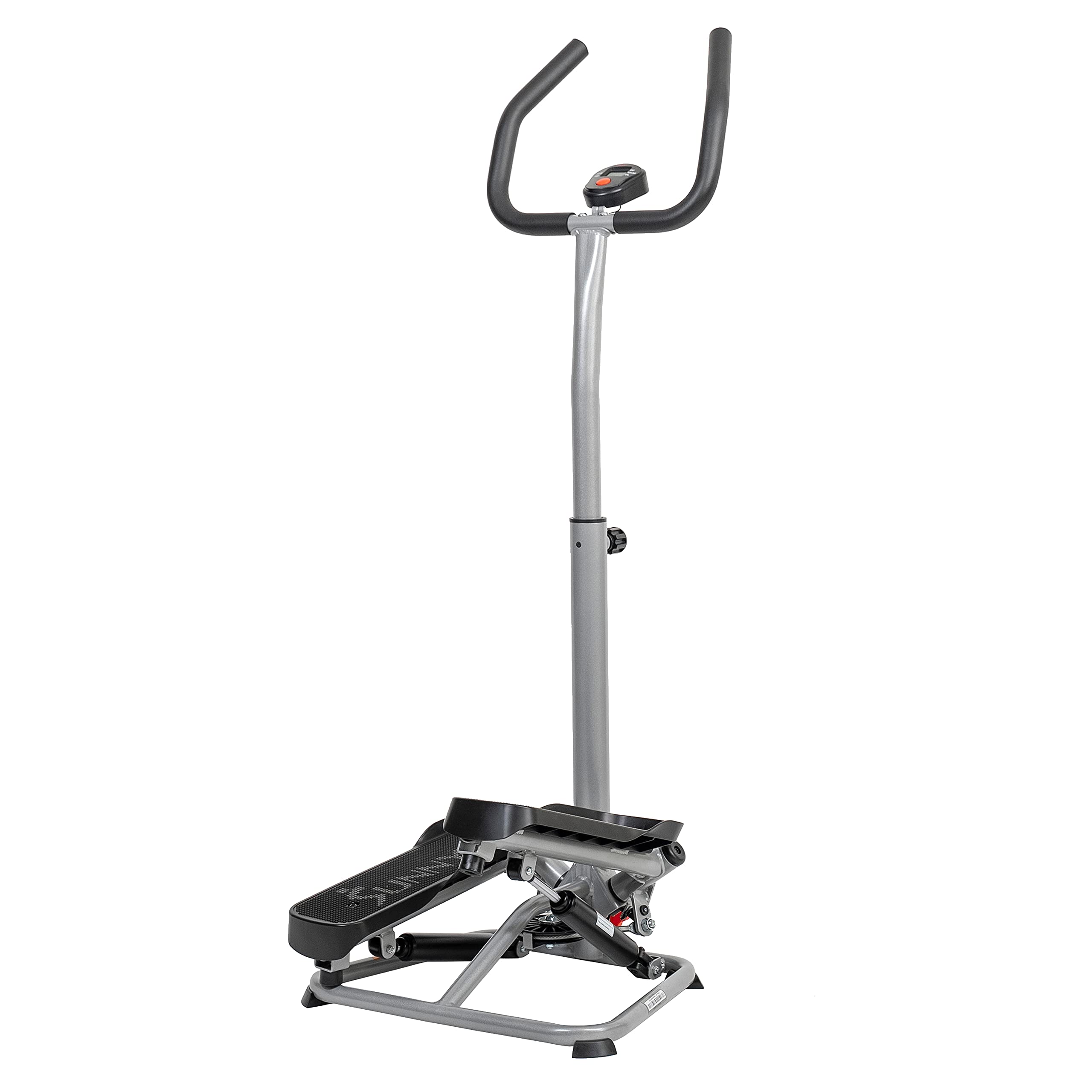 Sunny Health & Fitness Twisting Stair Stepper Machine with Handlebar and Digital Display