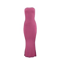 Almere Body Shaping Basic Strapless Maxi Dress