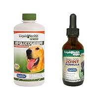 LIQUIDHEALTH 32 Oz K9 Liquid Glucosamine for Dogs Small Dog Dropper Chondroitin, Puppies and Senior Canines - MSM, Hyaluronic Acid – Joint Health, Dog Vitamins Hip Joint Juice, Dog Joint Oil