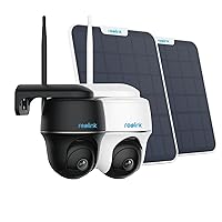 Argus PT-B & Argus PT Bundle- Pan Tilt Solar Powered with 5MP Night Vision & SD Card (128GB), No Hub Needed, Rechargeable Battery, 2-Way Talk, Smart Detection