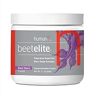 humanN BeetElite Pre Workout Powder for Men & Women - Ultra High Purity Beet Root Powder for Energy & Stamina - Caffeine Free, Creatine Free, Vegan Nitric Oxide Supplement - Black Cherry, 7.1 oz