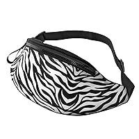 Zebra Fanny Pack Waist Bag Adjustable Belt Bag For Men Women Traveling Hiking Cycling Running