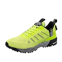 DaiiHuner Men's Fashion Sneakers Breathable Fabric Upper Lace-up Casual Sports Shoes for Activities, Durable and Comfortable
