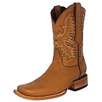 Texas Legacy Mens Buttercup Western Cowboy Boots Rodeo Wear Leather Square Toe Botas