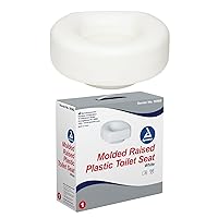 Dynarex Molded Raised Toilet Seat is a Lightweight Elevated Seat for Post-Surgery Patients or Having Difficulty Moving from Standing to Sitting, White, 1 Molded Raised Toilet Seat