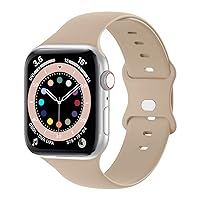 AmberVec Soft Silicone Sport Bands Compatible with Apple Watch 40mm 38mm 41mm 42mm 44mm 45mm Band