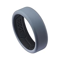 The Ridge Silicone Rings For Men - Silicone Band for Men -Durable, Beveled Ring 8mm