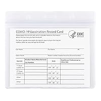 2 Pack - CDC Vaccination Card Protector 4 X 3 in Immunization Record Vaccine Cards Holder Clear Vinyl Plastic Sleeve with Waterproof Type Resealable Zip