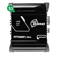 Timpano TPT-3000 1 Ohm Compact Amplifier 3000 Watts, 1 Channel, Full Range Amp Class D for The Installation of Subwoofers, Woofers, Drivers and Tweeters on Pro Audio Sytems