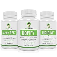 Dopamine Support Supplement Paired with Alpha GPC and Uridine - Neuro Boost Duo
