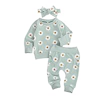 Newborn Infant Baby Girl Clothes Set Sweatshirts Tops Pants Toddler Girl Outfits Gifts 3 6 9 12 18 24 Months