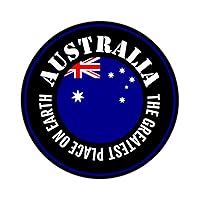 10 Pcs Australia Flag Vinyl Stickers The Greatest Place on Earth Vinyl Sticker Decal Australia Travel Round Decal Cute Stickers for Kids Teens Adults Laptop Bumper Water Bottles 2inch