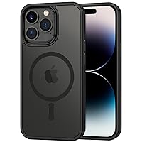 CACOE Magnetic Case for iPhone 14 Pro 6.1 inch-Compatible with MagSafe & Magnetic Car Phone Mount,Anti-Fingerprint TPU Thin Phone Cases Cover Protective Shockproof (Matte Black)