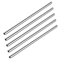 Eowpower 5 Pieces 304 Stainless Steel Round Capillary Metal Tube Tubing Pipe 8mm X 6mm (ODxID) Length 300mm