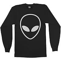 Threadrock Men's Alien Head Long Sleeve T-Shirt