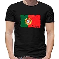Portugal Grunge Style Flag - Mens Premium Cotton T-Shirt