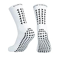 Men Soccer Socks, Anti-Slip Socks for Soccer Football Basketball Yoga Running Trekking, With Anti-Blister Pads