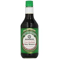 Kikkoman Soy Sauce - Traditionally Brewed, Reduced Sodium Content, Healthy and Authentic, Ideal for Stir-Fries and Marinades – 20 Fl Oz, Pack of 1