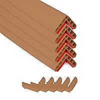 Wall Corner Guard Edge Protector, 1x1x36 inch Baby Proofing Corner Guards | Self-Adhesive Furniture Edge Strips for Home & Office (5 Pack, Brown)