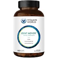 Vitamin World Triple Strength Joint Mover, Glucosamine Chondroitin with MSM Joint Support Supplement, Collagen & Boswellia Serrata Extract, Support Joint Strength, Comfort & Flexibility, 180 Caplets
